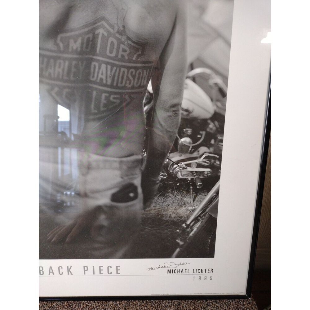 Michael Lichter 1999 "Harley Back Piece"  Poster Print Harley Davidson SIGNED - Picture 7 of 13